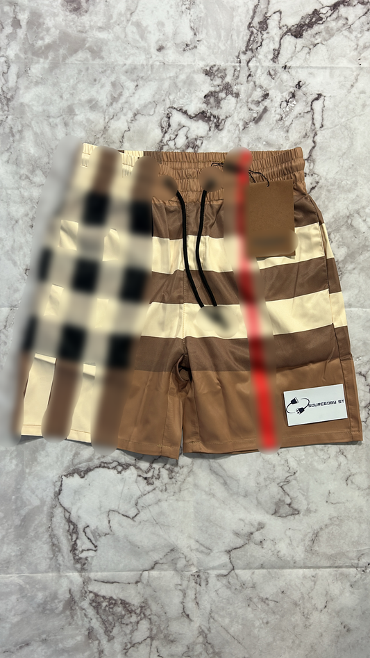 Beige BB Shorts Mens